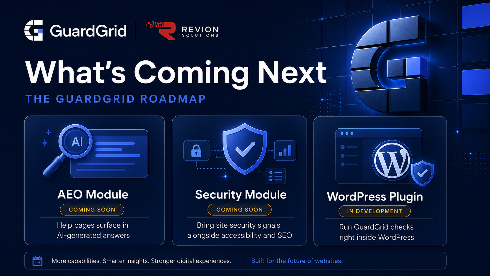 What is coming next: AEO Module, Security Module, and a WordPress Plugin